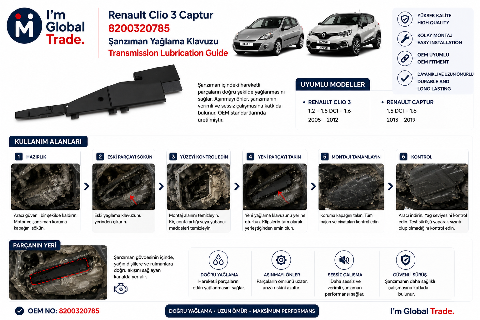 Renault Şanzıman Yağlama Kılavuzu 8200320785 - Thumbnail 2