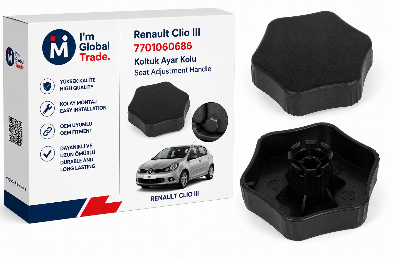 Renault Clio III Koltuk Ayar Kolu 7701060686